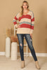 V-NECK STRIPE KNITTED SWEATER