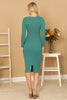 RIBBED SLEEVE SHAWL N SWEATER DRESS SET