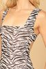 ZEBRA PRINT WIDE STRAP BODYSUIT