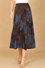 HIGH WAIST FLORAL MIDI SKIRT
