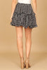 RUFFLE TIERED PRINTED SKIRT