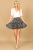 RUFFLE TIERED PRINTED SKIRT