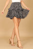 RUFFLE TIERED PRINTED SKIRT