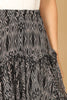 RUFFLE TIERED PRINTED SKIRT