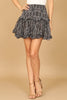 RUFFLE TIERED PRINTED SKIRT