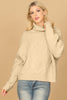 COWL NECK CHUNKY PATTERN SWEATER