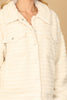 WOOL BUTTON DOWN STRIPE JACKET
