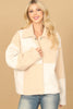 COLLARED COLOR BLOCK JACKET