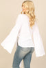 BELL SLEEVE TIE KNOT SOLID TOP