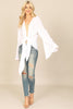 BELL SLEEVE TIE KNOT SOLID TOP