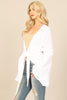 BELL SLEEVE TIE KNOT SOLID TOP