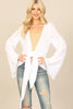 BELL SLEEVE TIE KNOT SOLID TOP
