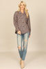 CHECKERED LONG SLEEVE BUTTON DOWN JACKET