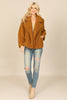 COLLARED SIDE POCKET FLEECE JACKET