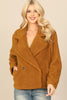 COLLARED SIDE POCKET FLEECE JACKET