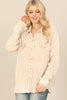KNITTED COLLARED BUTTON DOWN JACKET