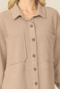 COLLARED BUTTON DOWN FRONT POCKET JACKET