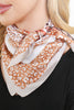 TWO TONES LEOPARD SILKY SQUARE SCARF