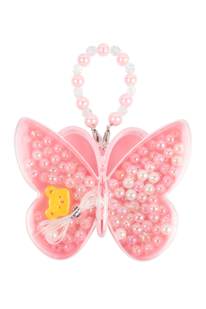 DIY BUTTERFLY NECKLACE OR BRACELET PEARL BEADS HANCRAFTED TOY JEWELRY