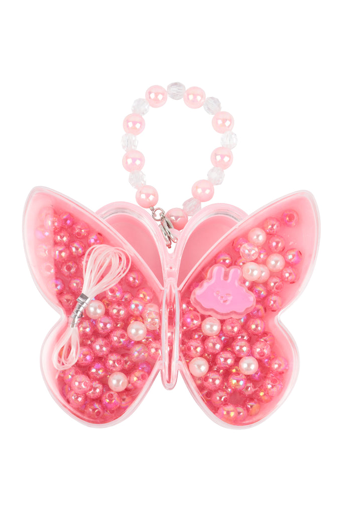 DIY BUTTERFLY NECKLACE OR BRACELET PEARL BEADS HANCRAFTED TOY JEWELRY