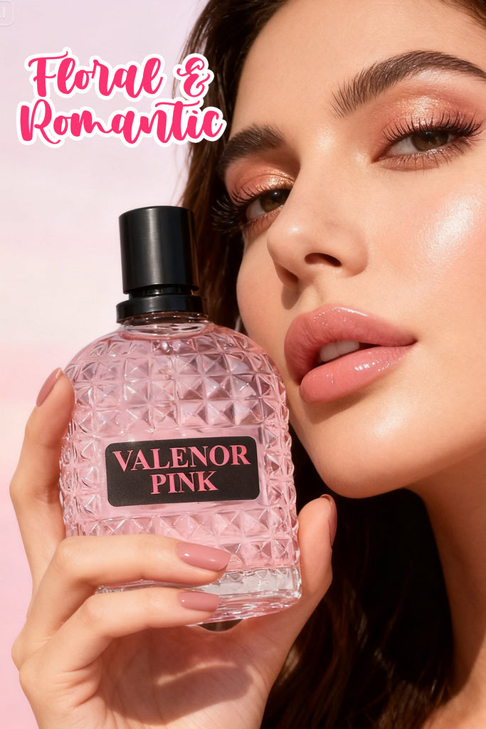 VALENOR PINK SPRAY PERFUME EAU DE PARFUM FOR WOMEN - 100ML/3.3FL.OZ.