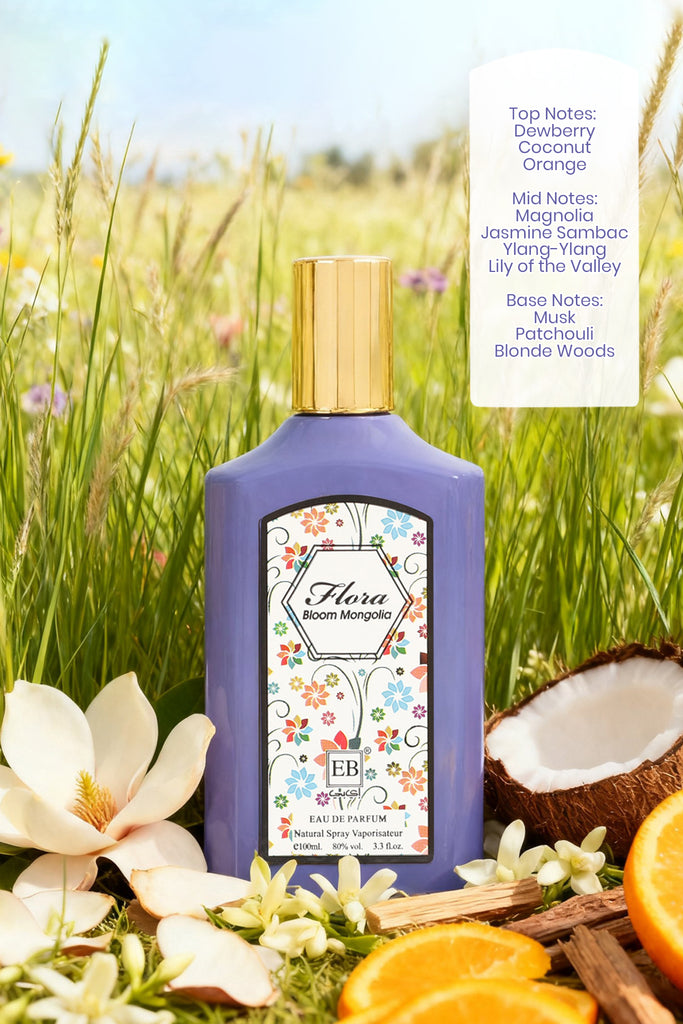 FLORA BLOOM MONGOLIA SPRAY PERFUME EAU DE PARFUM FOR WOMEN - 100ML/3.3FL.OZ.