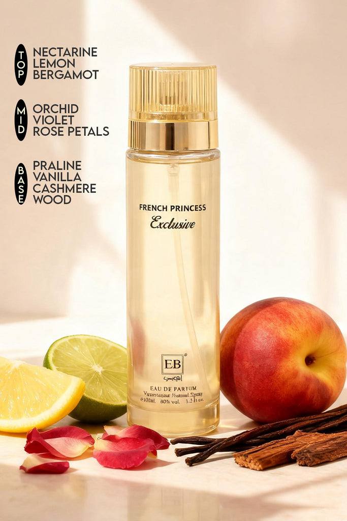 FRENCH PRINCESS EXCLUSIVE SPRAY PERFUME EAU DE PARFUM FOR WOMEN - 100ML/3.3FL.OZ.