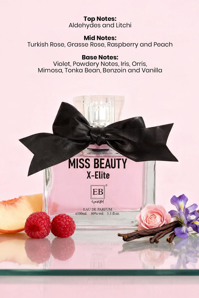 MISS BEAUTY X ELITE SPRAY PERFUME EAU DE PARFUM FOR WOMEN - 100ML/3.3FL.OZ