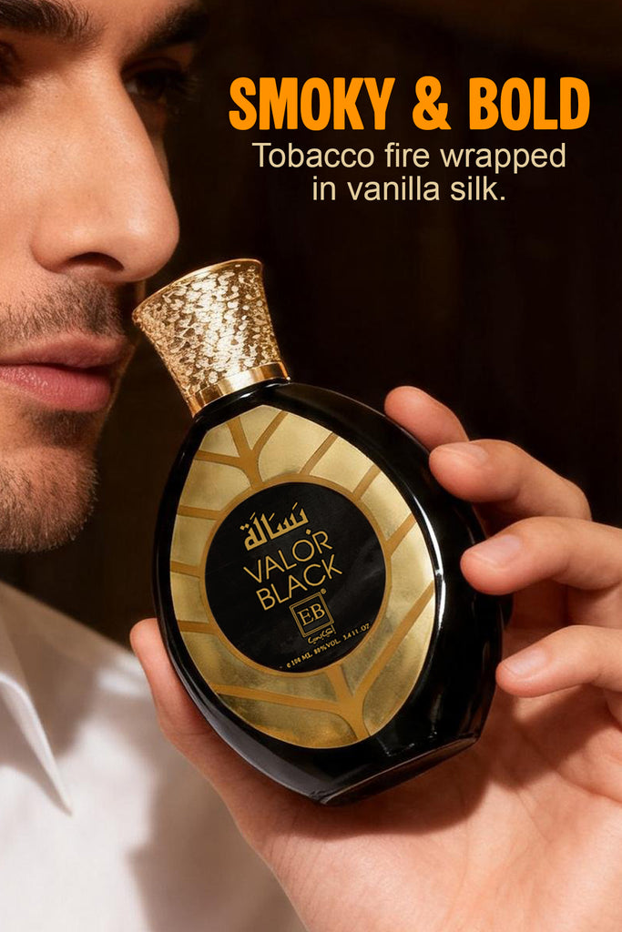 VALOR BLACK SPRAY PERFUME EAU DE PARFUM FOR MEN - 100ML/3.4FL.OZ.