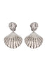 SILVER SEASHELL FASHION EARRINGS
