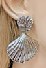 SILVER SEASHELL FASHION EARRINGS