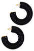 HOOP BRAIDED RAFFIA EARRINGS