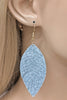 VEAGAN LEATHER FASHION LEAF TEAR DROP EARRINGS