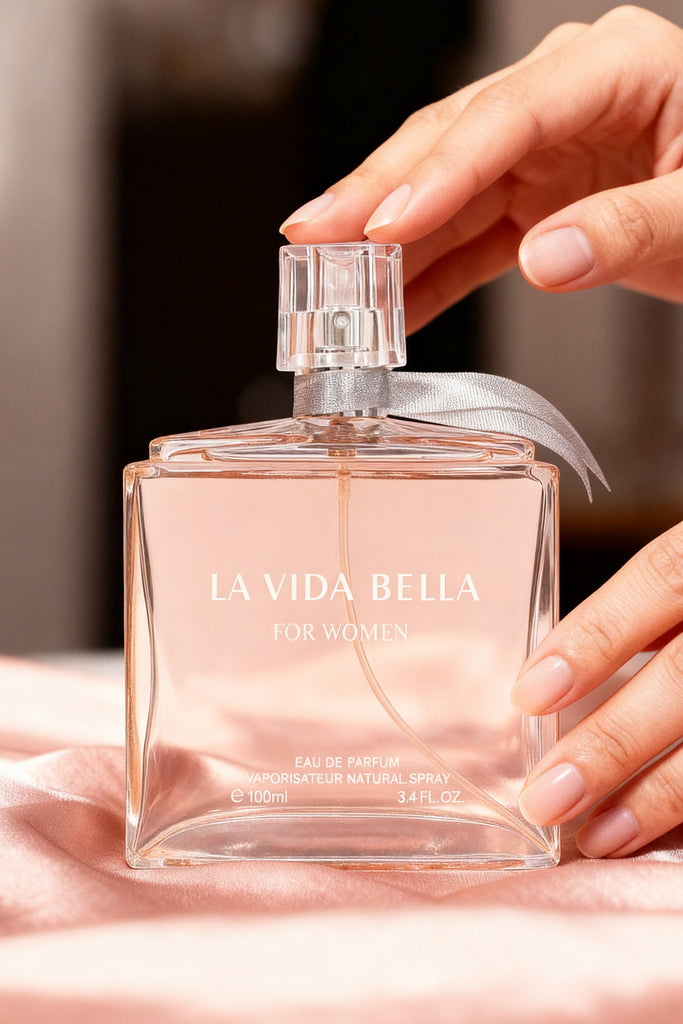 LA VIDA BELLA POUR FEMME SPRAY PERFUME EAU DE PARFUM FOR WOMEN - 100ML/3.4FL.OZ.