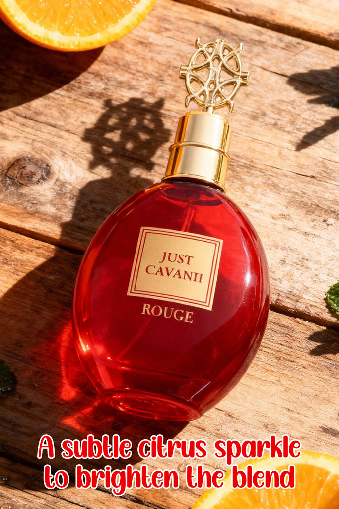 JUST CAVANII ROUGE RED SPRAY PERFUME EAU DE PARFUM FOR WOMEN - 100ML/3.4FL.OZ.