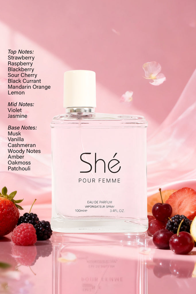 SHE POUR FEMME SPRAY PERFUME EAU DE PARFUM FOR WOMEN - 100ML/3.4FL.OZ.