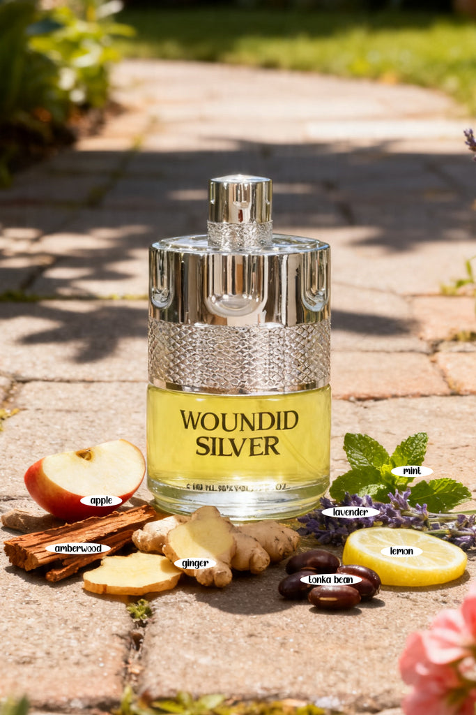 WOUNDID SILVER SPRAY COLOGNE EAU DE PARFUM FOR MEN - 100ML/3.4 FL.OZ