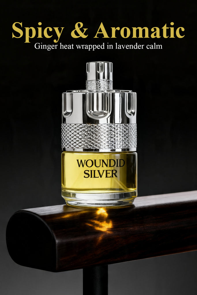 WOUNDID SILVER SPRAY COLOGNE EAU DE PARFUM FOR MEN - 100ML/3.4 FL.OZ
