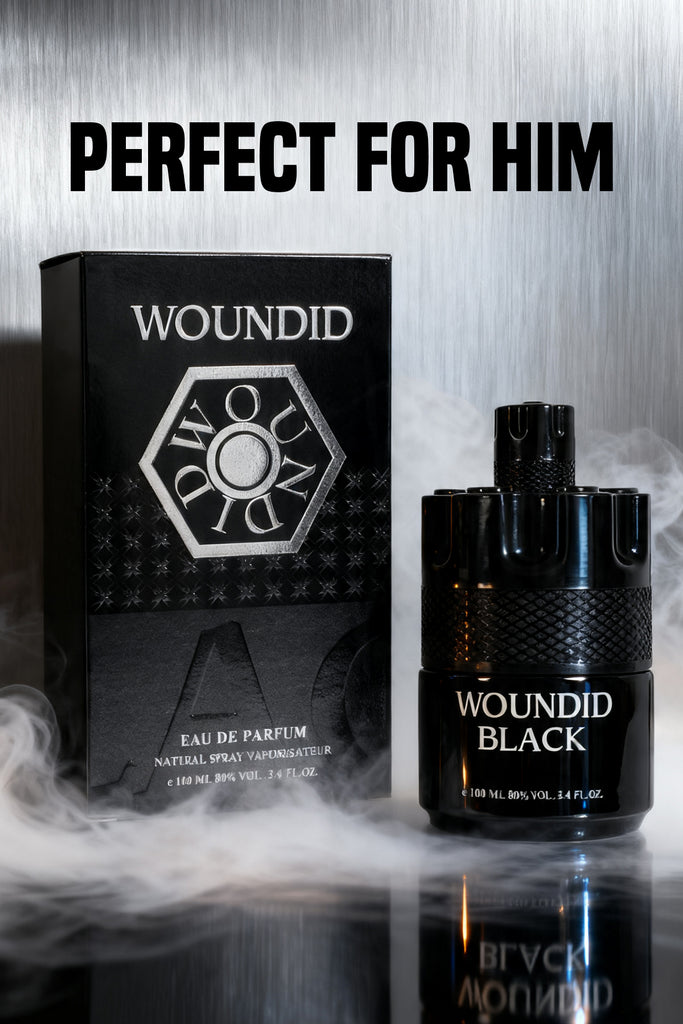 WOUNDID BLACK SPRAY COLOGNE EAU DE PARFUM FOR MEN - 100ML/3.4 FL.OZ