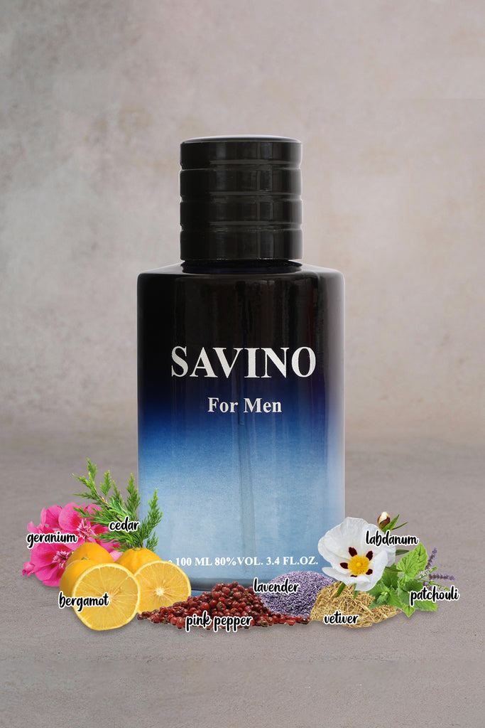 SAVINO FOR SPRAY PERFUME EAU DE PARFUM FOR MEN - 100ML/3.4FL.OZ. - Riah Fashion