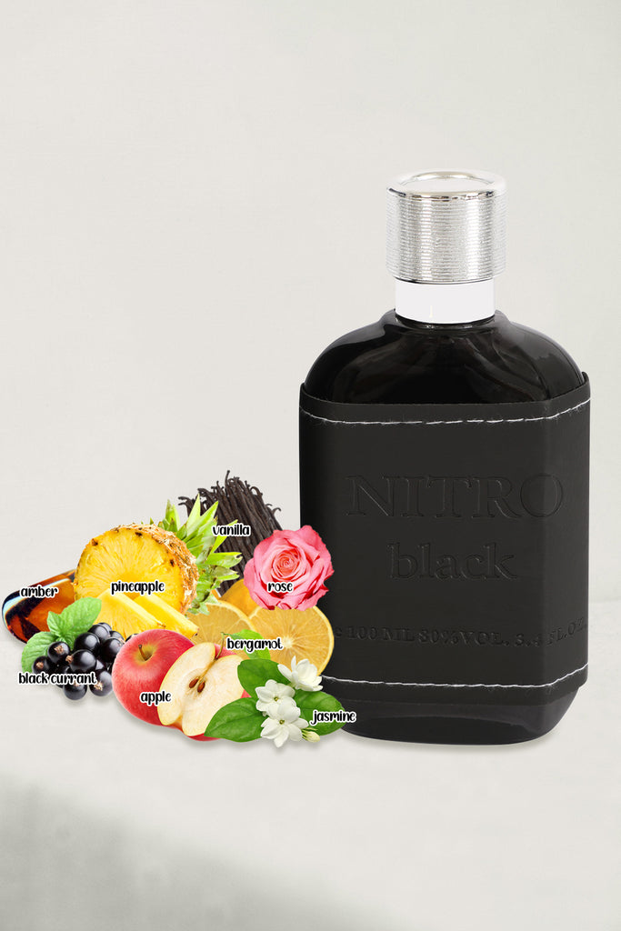 NITRO BLACK SPRAY PERFUME EAU DE PARFUM FOR MEN - 100ML/3.4FL.OZ.