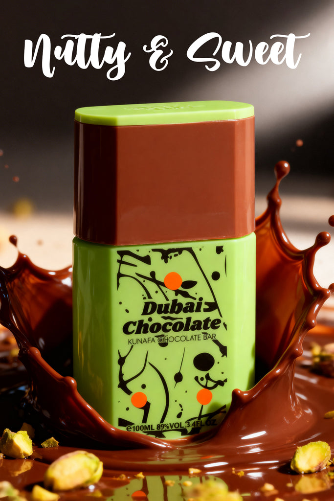 DUBAI CHOCOLATE KUNAFA CHOCOLATE BAR SPRAY PERFUME EAU DE PARFUM FOR MEN AND WOMEN - 100ML/3.4FL.OZ.