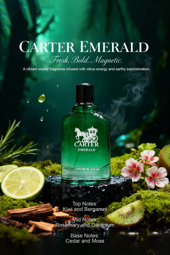 CARTER EMERALD SPRAY PERFUME EAU DE PARFUM FOR MEN - 100ML/3.4FL.OZ.