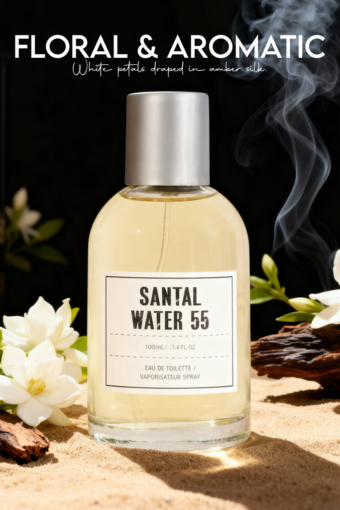 SANTAL WATER 55 SPRAY PERFUME EAU DE TOILETTE FOR MEN AND WOMEN - 100ML/3.4 FL.OZ.