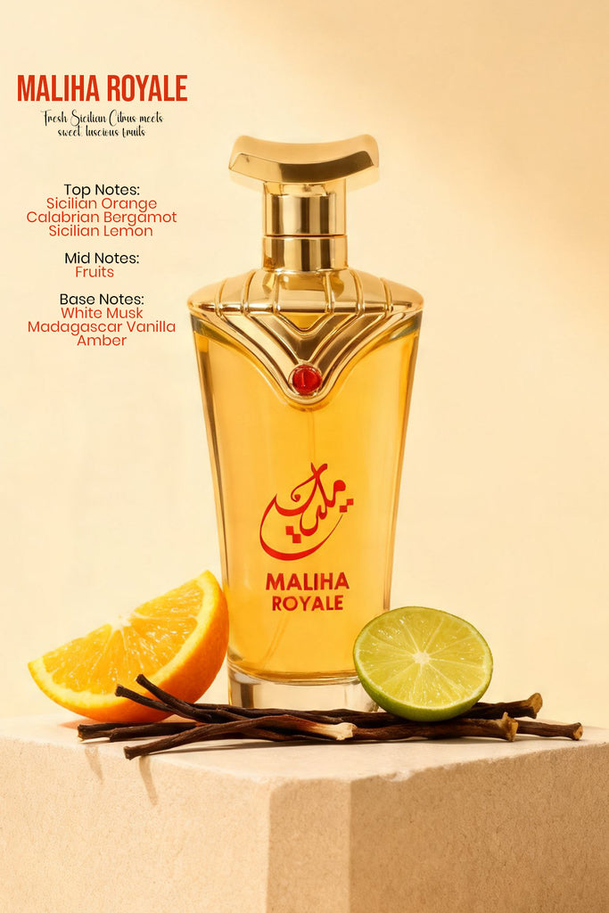 MALIHA ROYALE SPRAY PERFUME EAU DE PARFUM FOR WOMEN - 100ML/3.4FL.OZ.