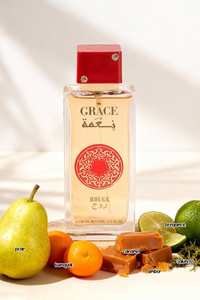 GRACE ROUGE RED SPRAY PERFUME EAU DE PARFUM FOR WOMEN - 100ML/3.4FL.OZ.