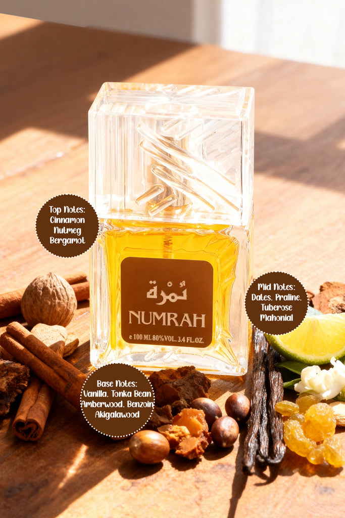 NUMRAH SPRAY PERFUME EAU DE PARFUM FOR MEN AND WOMEN - 100ML/3.4FL.OZ.