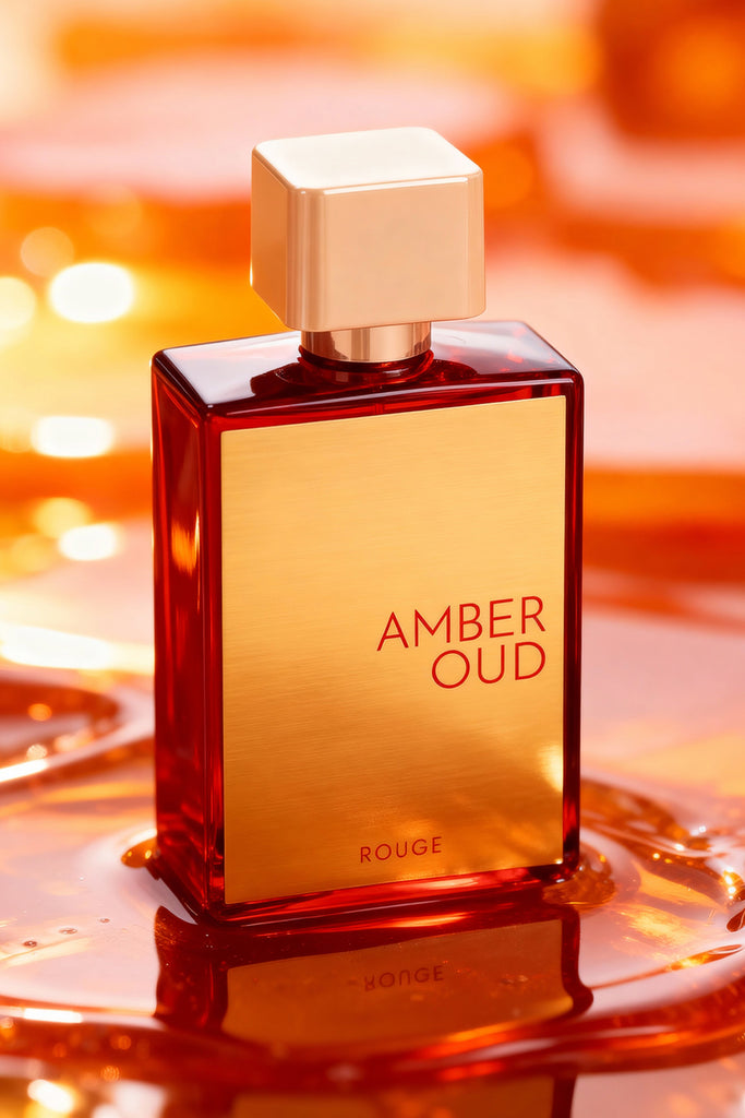 AMBER OUD ROUGE RED SPRAY PERFUME EAU DE PARFUM FOR WOMEN - 100ML/3.4FL.OZ.