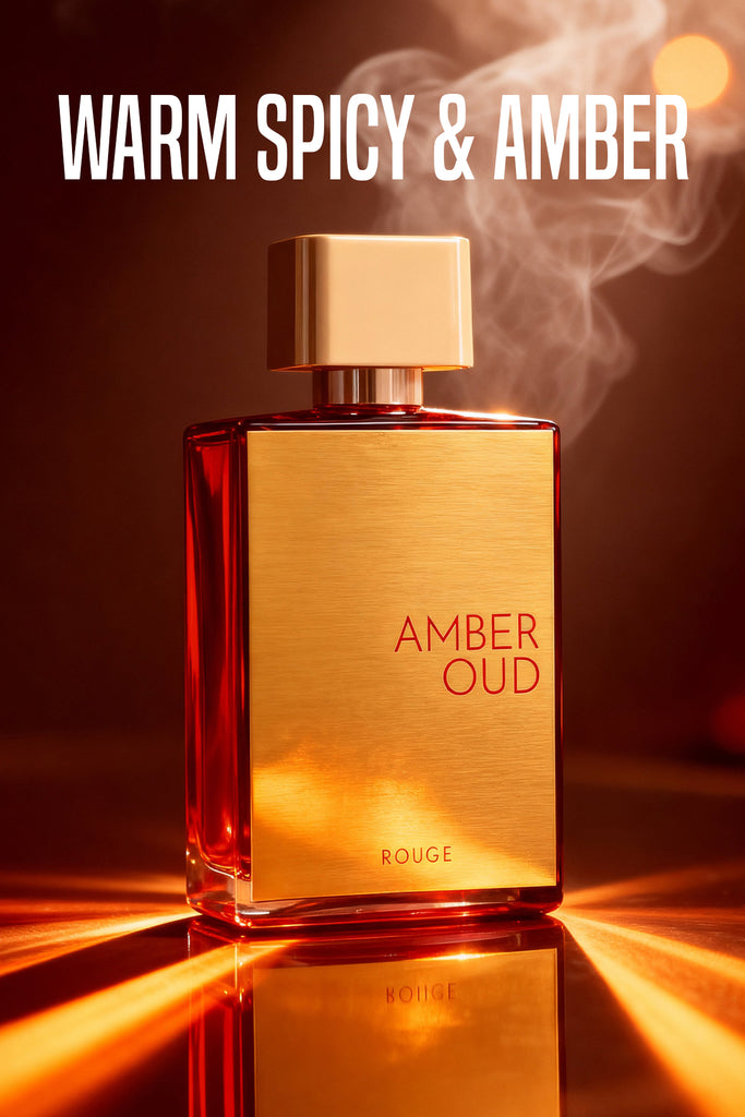 AMBER OUD ROUGE RED SPRAY PERFUME EAU DE PARFUM FOR WOMEN - 100ML/3.4FL.OZ.