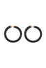 GLITTER PU LEATHER HOOP EARRINGS